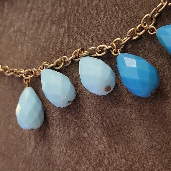 3/$30 VTG Western Briolette Ombre Teardrop Bauble Chain Necklace - Picture 3 of 8